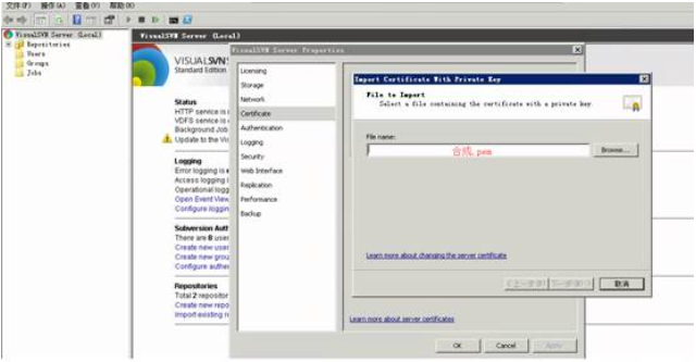 VisualSVN Server配置SSL证书教程