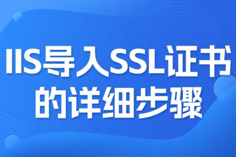 IIS导入SSL证书的详细步骤