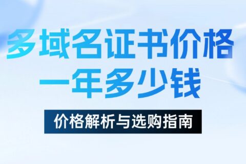 多域名证书价格一年多少钱？价格解析与选购指南
