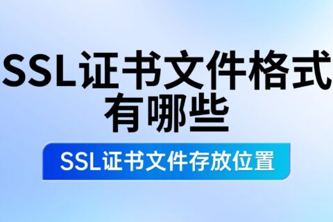 SSL证书文件格式有哪些？SSL证书文件放在哪