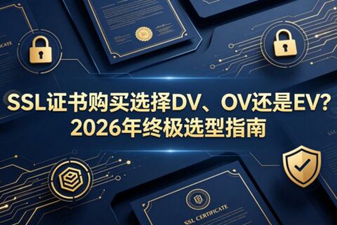SSL证书购买选择DV、OV还是EV？2026年终极选型指南