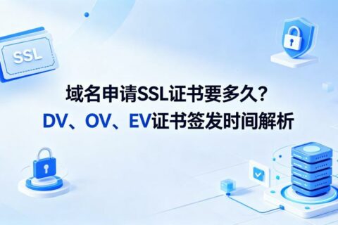域名申请SSL证书要多久？DV、OV、EV证书签发时间解析