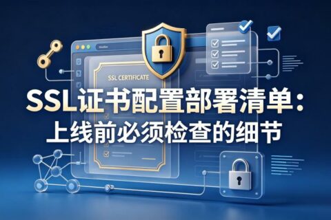 SSL证书配置部署清单：上线前必须检查的细节