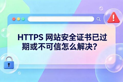 https网站安全证书已过期或不可信怎么解决