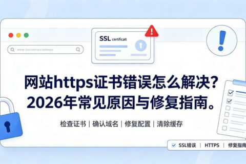 网站https证书错误怎么解决？2026年常见原因与修复指南