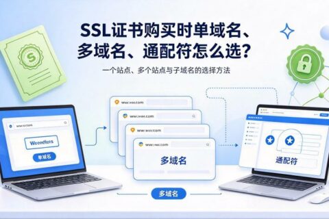 SSL证书购买时单域名、多域名、通配符怎么选